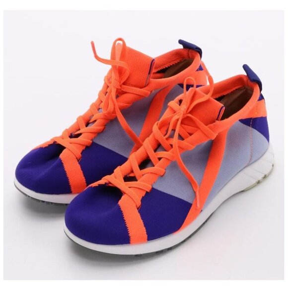 Issey Miyake‎ Pleats Please Nylon Colorblock Sneakers Shoes - Size 24.5/8 - Picture 1 of 5